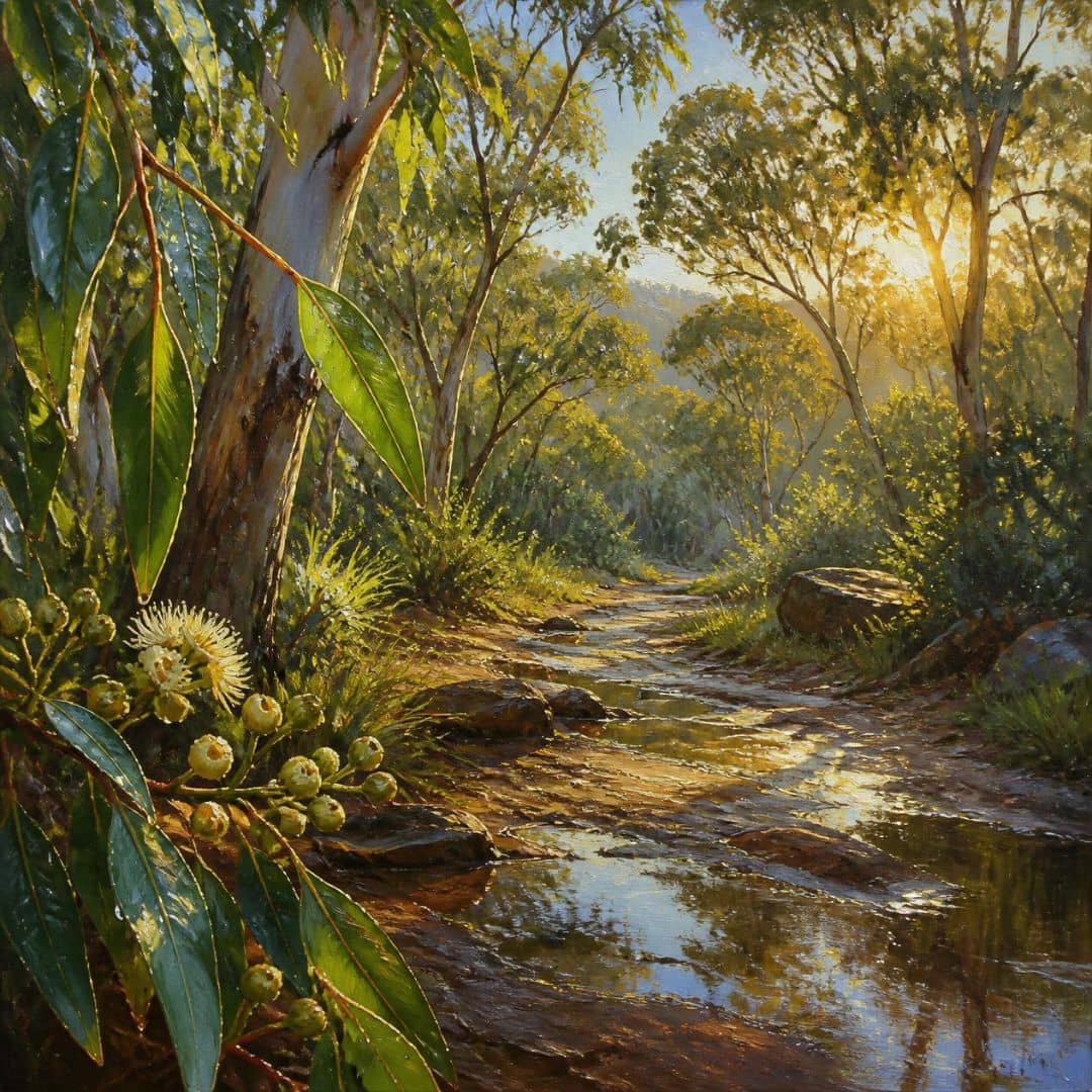 The Australian Bush after it has rained.