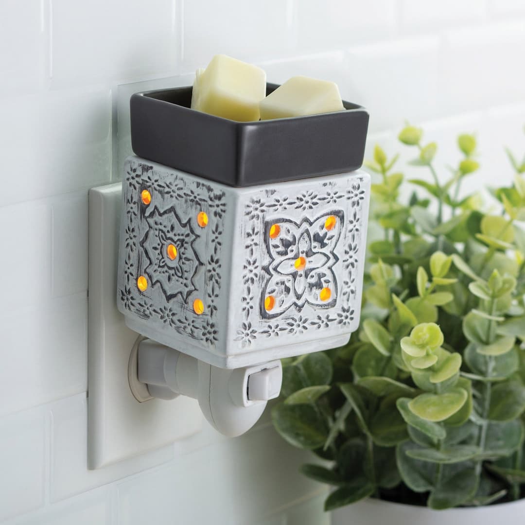 Modern Cottage Pluggable Melt Warmer in a wall socket